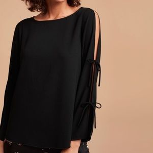 Aritzia Wilfred Pozzi Tie Sleeve Blouse